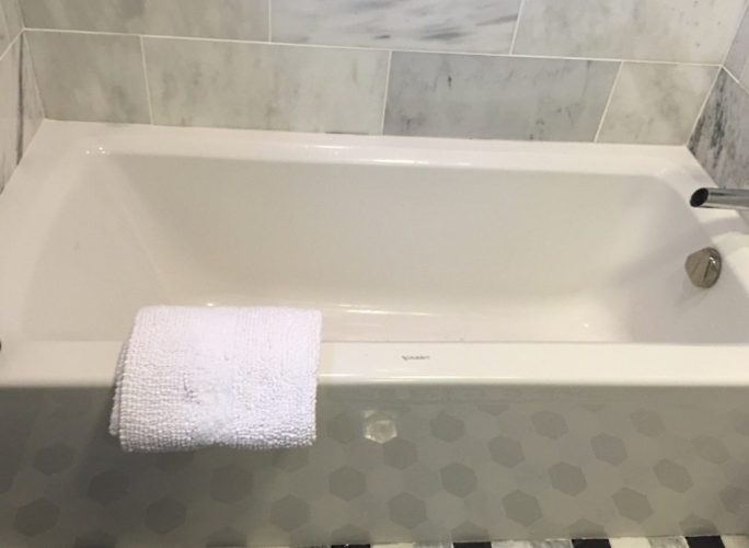 luxury tub in bathroom remodel