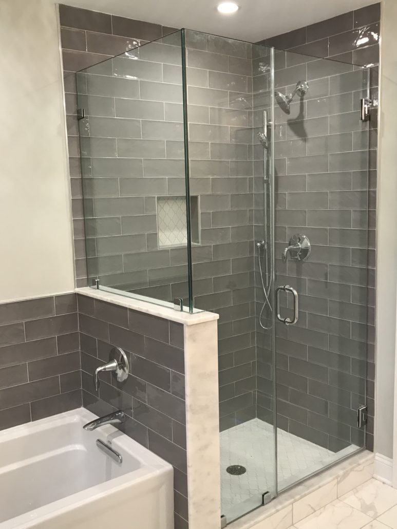 bathroom remodel with subway tile