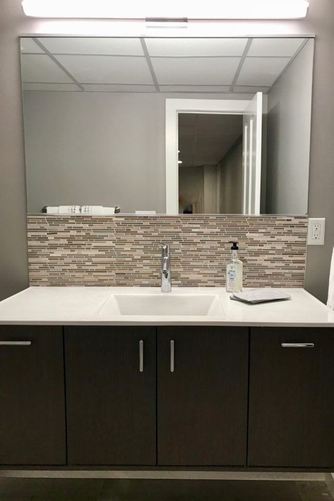bathroom remodeling project with vanity