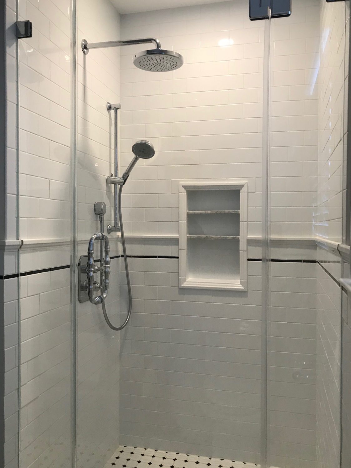 Fanwood, NJ bathroom remodel with white shower