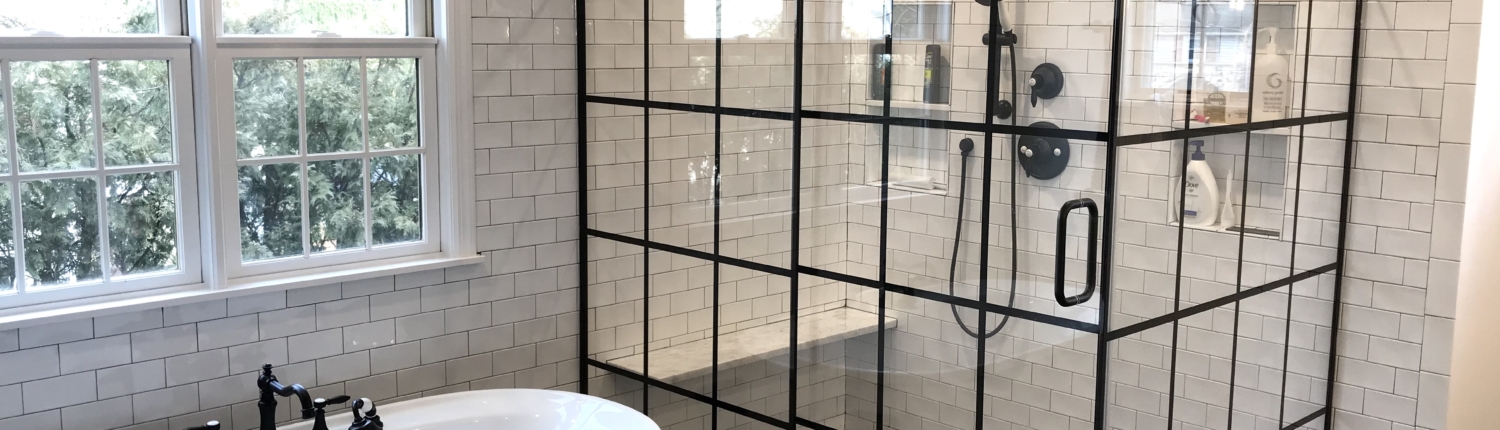 framed industrial shower