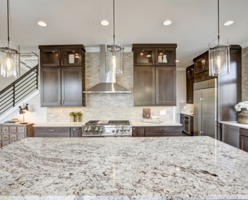 Kitchen design with granite countertops