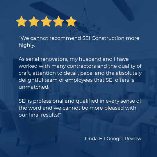 5-star review for reliable, trustworthy, local contractor - sei construction inc